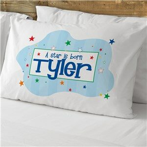 New Baby "A Star Is Born" Personalized Pillowcase