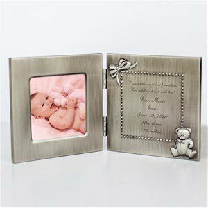 New Baby "She's All Heart" Personalized Silver Photo Frame