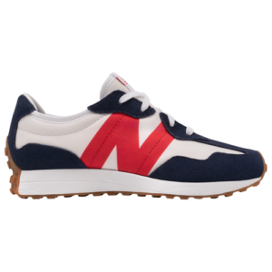 New Balance Boys New Balance 327 - Boys' Grade School Running Shoes White/Grey/Navy Size 04.5