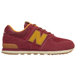 New Balance Boys New Balance 574 Classic - Boys' Grade School Running Shoes Mercury Red/Gold Rush Size 04.0