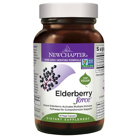 New Chapter Elderberry Force Supplement - Vegetarian Capsules - 30.0 ea