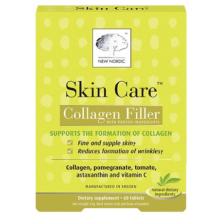 New Nordic Skin Care Collagen Filler Dietary Supplement Tablets - 60.0 ea