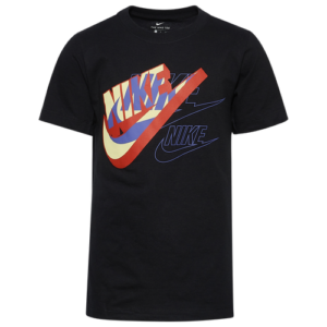 Nike Boys Nike Air Fade S/S T-Shirt - Boys' Grade School Black/Orange/Yellow Size M