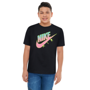 Nike Boys Nike Air Fade S/S T-Shirt - Boys' Grade School Black/Turquoise/Rose Size S