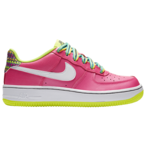 Nike Boys Nike Air Force 1 Low - Boys' Grade School Basketball Shoes Pink Blast/White/Volt Size 06.5