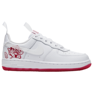 Nike Boys Nike Air Force 1 Low - Boys' Preschool Basketball Shoes White/Red Size 01.0