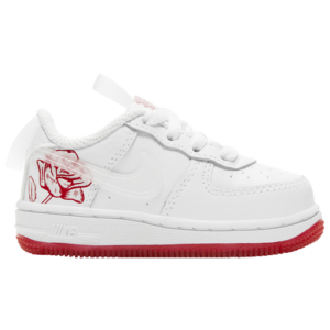 Nike Boys Nike Air Force 1 Low - Boys' Toddler Basketball Shoes White/Red Size 08.0