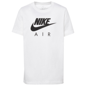 Nike Boys Nike Air Logo T-Shirt - Boys' Grade School White/Black Size L