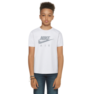 Nike Boys Nike Air Logo T-Shirt - Boys' Grade School White/Silver Size S