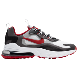 Nike Boys Nike Air Max 270 React - Boys' Grade School Shoes White/University Red/Iron Grey Size 06.0