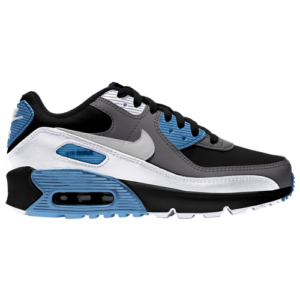 Nike Boys Nike Air Max 90 - Boys' Grade School Running Shoes Black/Gray/Blue Size 05.5