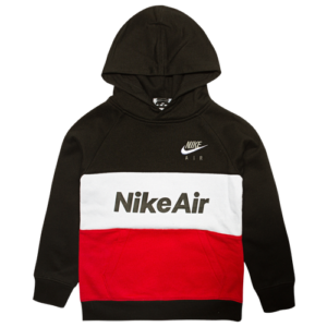 Nike Boys Nike Air Pullover Hoodie - Boys' Preschool Black/Red Size 5