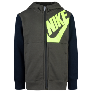 Nike Boys Nike Amplify Full-Zip Jacket - Boys' Preschool Olive/Black Size 4