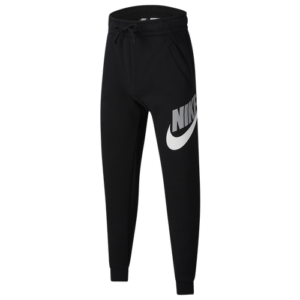 Nike Boys Nike Club HBR Fleece Pant - Boys' Grade School Black/Black Size M