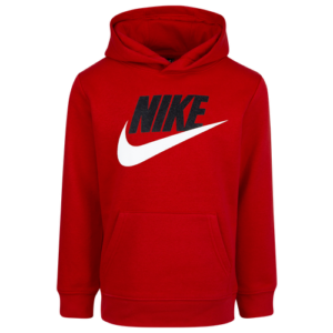 Nike Boys Nike Club HBR PO Hoodie - Boys' Preschool University Red/White/Black Size 6