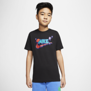 Nike Boys Nike Futura Pepper T-Shirt - Boys' Grade School Black/Orange/Blue Size S