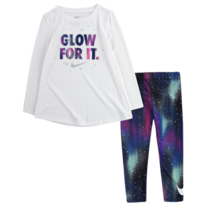 Nike Boys Nike Glow For It Legging Set - Boys' Toddler Black/Purple Size 3T