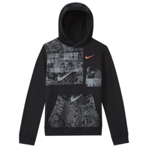 Nike Boys Nike Kybrid Hoodie - Boys' Grade School Black/Gray Size S