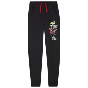 Nike Boys Nike Mixed Branding Pant - Boys' Grade School Black/Red Size XL