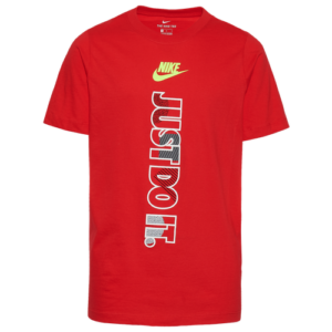 Nike Boys Nike Mixed Branding T-Shirt - Boys' Grade School Red/White Size XL