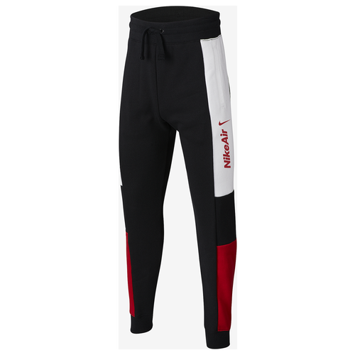 Nike Boys Nike NSW Air Pants - Boys' Grade School Black/White/University Red Size M