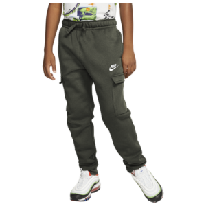 Nike Boys Nike NSW Club Cargo Pants - Boys' Grade School Cargo Khaki/Cargo Khaki/White Size S