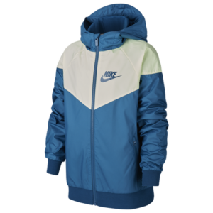 Nike Boys Nike NSW Windrunner Jacket - Boys' Grade School Blue/Barely Volt Size M