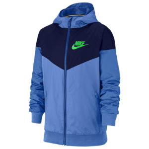 Nike Boys Nike NSW Windrunner Jacket - Boys' Grade School Blue/Green Size M