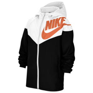 Nike Boys Nike NSW Windrunner Jacket - Boys' Grade School White/Black/Camellia Size S