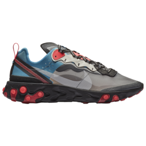 Nike Boys Nike React Element 87 - Boys' Grade School Shoes Black/Grey/Blue Size 04.0