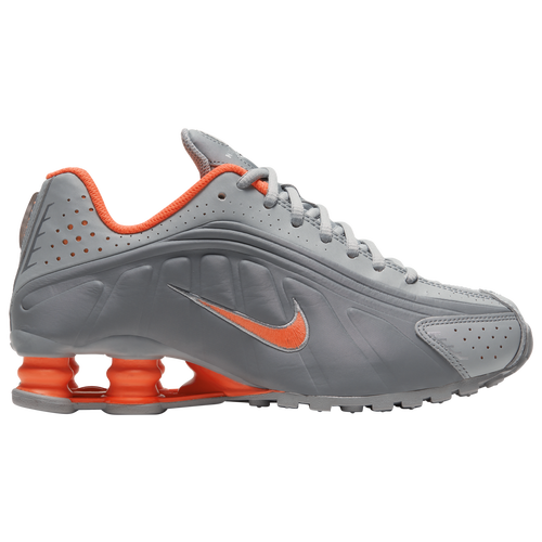 Nike Boys Nike Shox R4 - Boys' Grade School Shoes Gray/Hyper Orange Size 06.5