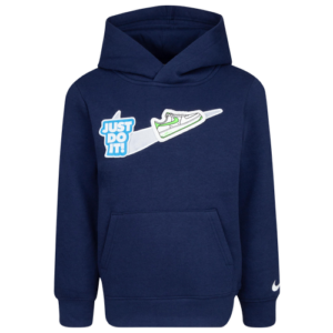 Nike Boys Nike Swoosh Patch Hoodie - Boys' Toddler Blue/White Size 4T