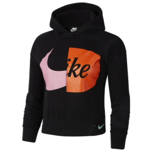 Nike Girls Nike NSW JDIY Fleece Hoodie - Girls' Grade School Black/Black Size S