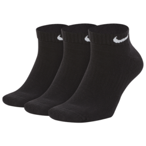 Nike Mens Nike 3 Pack Dri-FIT Cotton Low Cut Socks - Mens Black/White Size M