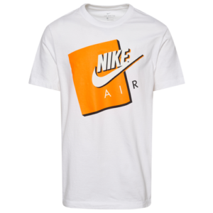 Nike Mens Nike Air Box T-Shirt - Mens White/Orange Size M