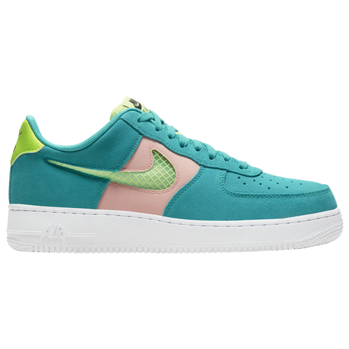 Nike Mens Nike Air Force 1 Low - Mens Basketball Shoes Oracle Aqua/Ghost Green/Washed Coral Size 09.0