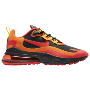 Nike Mens Nike Air Max 270 React - Mens Shoes Black/Chile Red/Speed Yellow Size 10.5