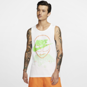 Nike Mens Nike Alien Tank Top - Mens White/Volt Size L