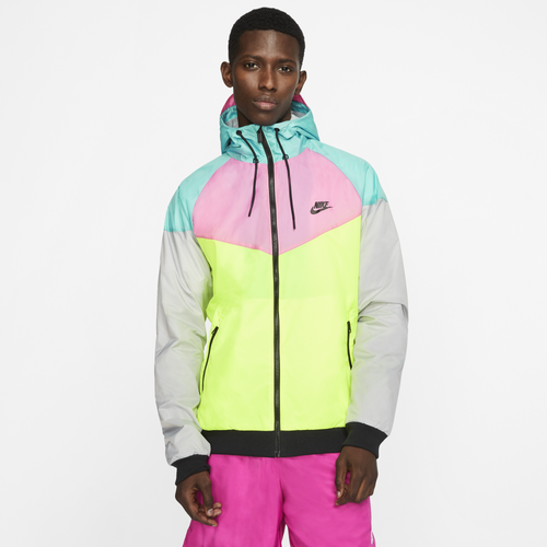 Nike Mens Nike Amplify Windrunner Jacket - Mens Lotus Pink/Volt/Light Aqua Size XL