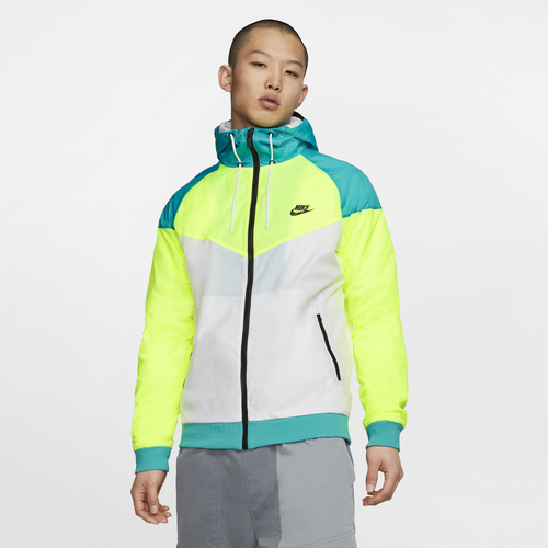 Nike Mens Nike Amplify Windrunner Jacket - Mens Volt Glow/White/Teal Nebula Size M