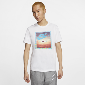 Nike Mens Nike Aqua Photo T-Shirt - Mens White Size S