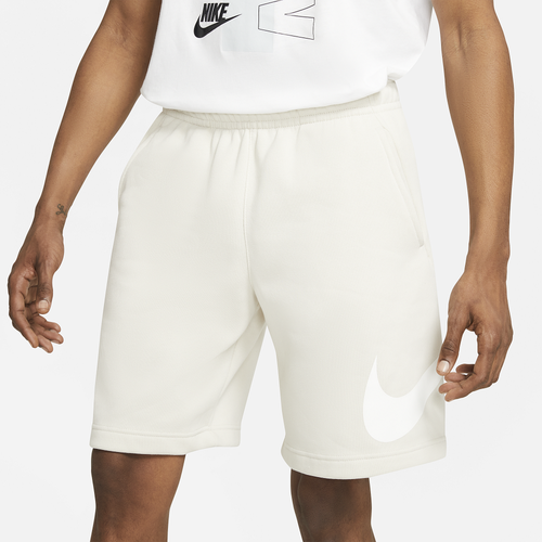 Nike Mens Nike Club Fleece Shorts - Mens Bone White Size M