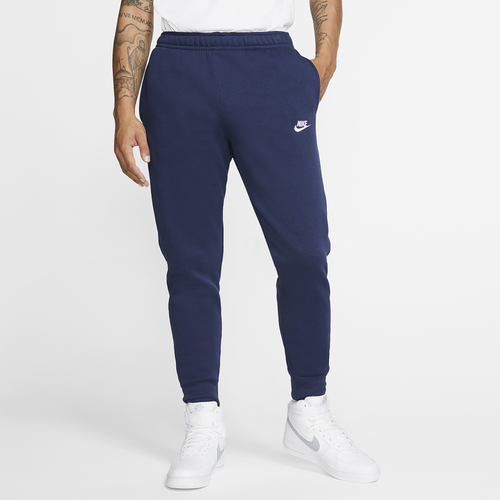 Nike Mens Nike Club Joggers - Mens Midnight Navy/White Size M