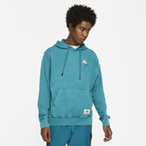 Nike Mens Nike Club Solar Goddess Hoodie - Mens Geode Teal/Orange Size XL