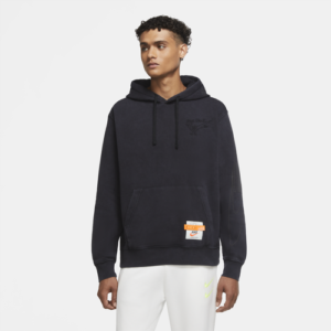 Nike Mens Nike Club Wash Drip Hoodie - Mens Black/Black Size M