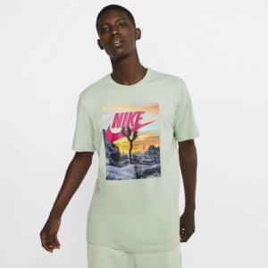 Nike Mens Nike Festival Photo T-Shirt - Mens Pistachio Frost/Red Size XL