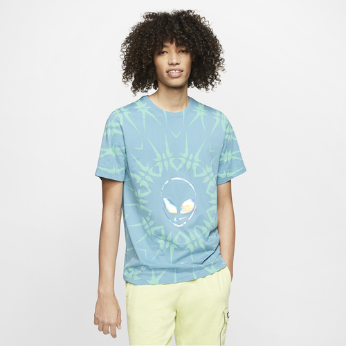 Nike Mens Nike Festival Print T-Shirt - Mens Blue/Green Size XXL