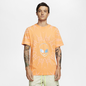 Nike Mens Nike Festival Print T-Shirt - Mens Orange/White Size S