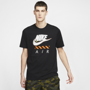 Nike Mens Nike Footwear Air T-Shirt - Mens Black/White/Orange Size M