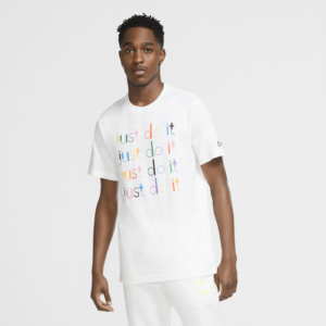 Nike Mens Nike Just Do It Repeat T-Shirt - Mens White/Multi Size S